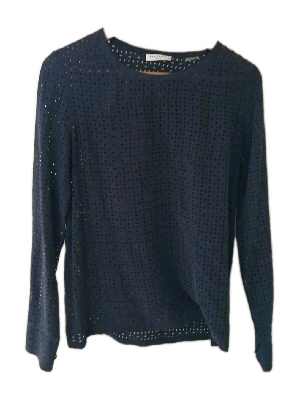 Equipment Femme 100% Silk Perforated Blouse